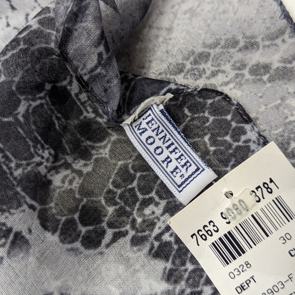 NWT vintage Jennifer Moore Snakeskin print scarf - Picture 3 of 3